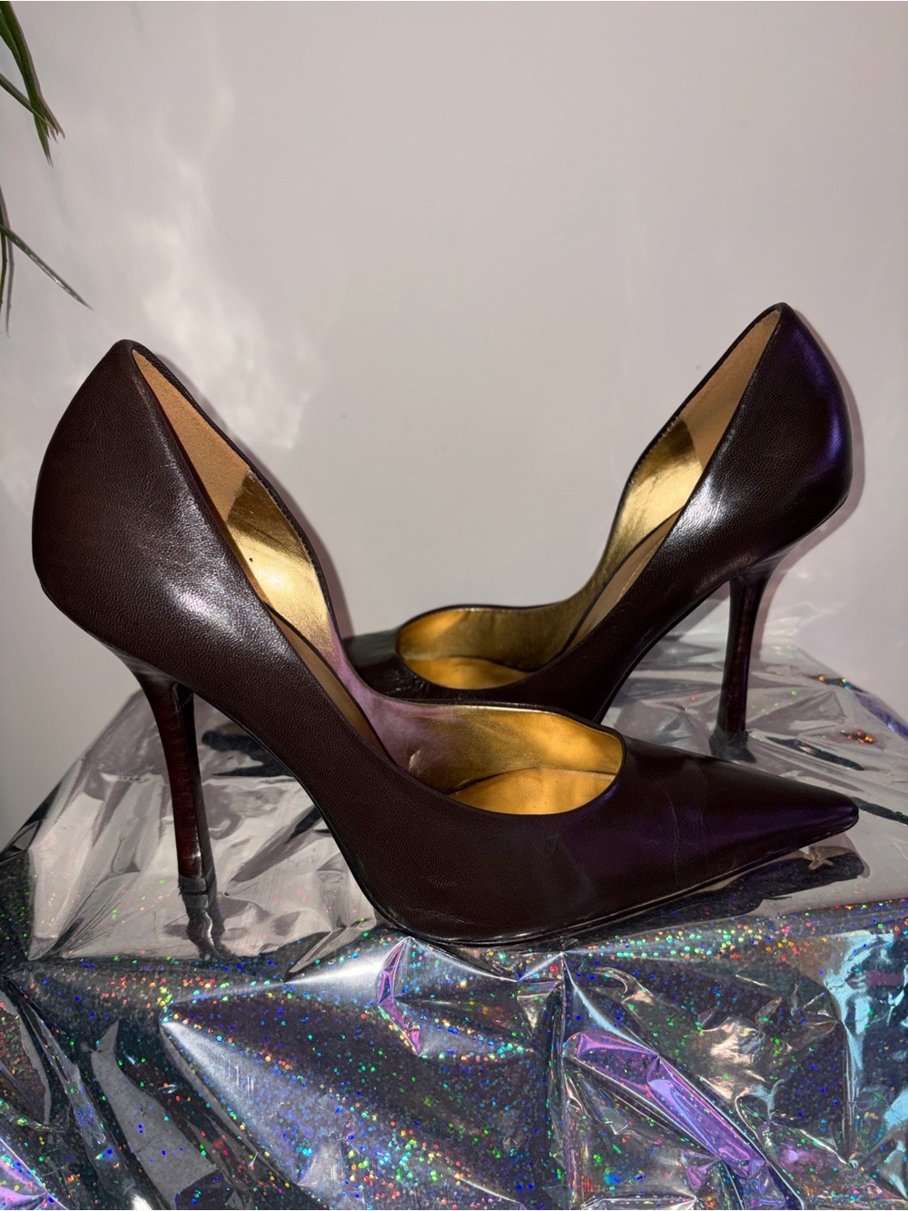 Guess Dark Brown Pointed Toe Stiletto Pumps - Picture 4 of 7